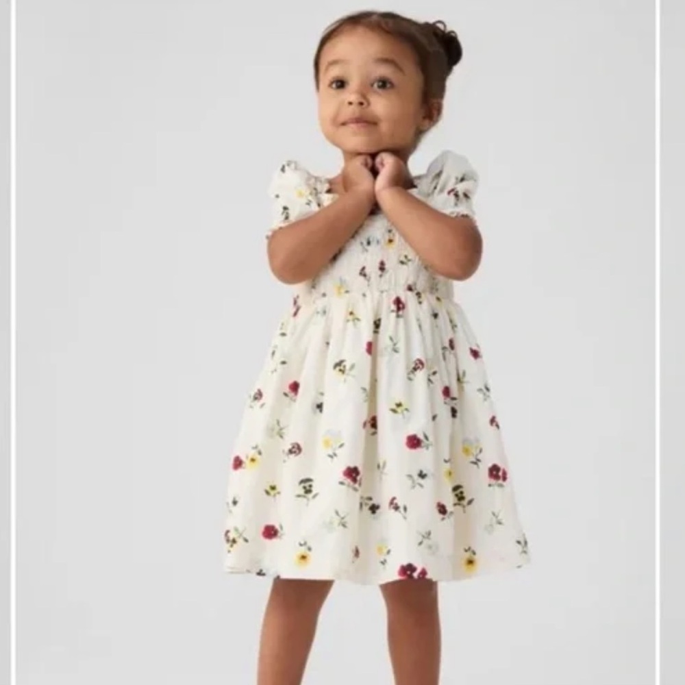 Adorable Floral Print Kids Dress